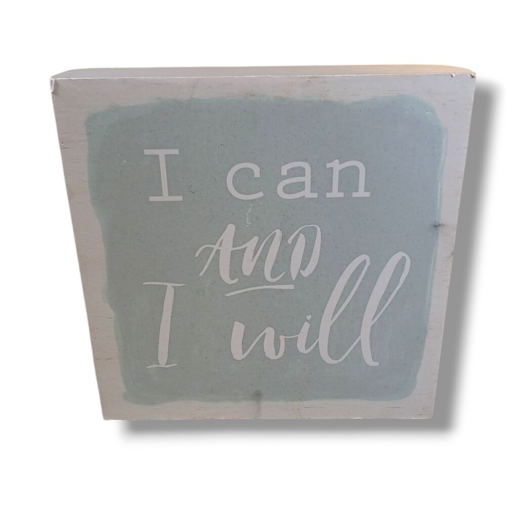 Design Direct Wall Plaque Wooden Farmhouse I Can And I Will Positive Affirmation